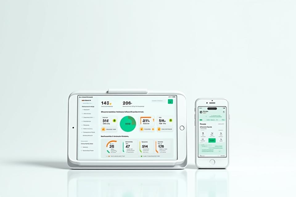 Dashboard personalizat Vitalis Meridiem pe tabletă și telefon